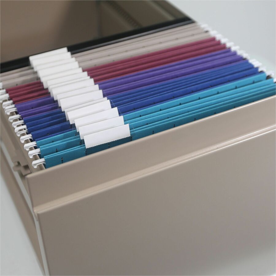 Colored Hanging File Folders with 1/5 Cut Tabs, Letter Size, 1/5-Cut Tabs, Assorted Jewel Tone Colors, 25/Box