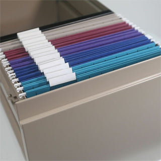 Colored Hanging File Folders with 1/5 Cut Tabs, Letter Size, 1/5-Cut Tabs, Assorted Jewel Tone Colors, 25/Box