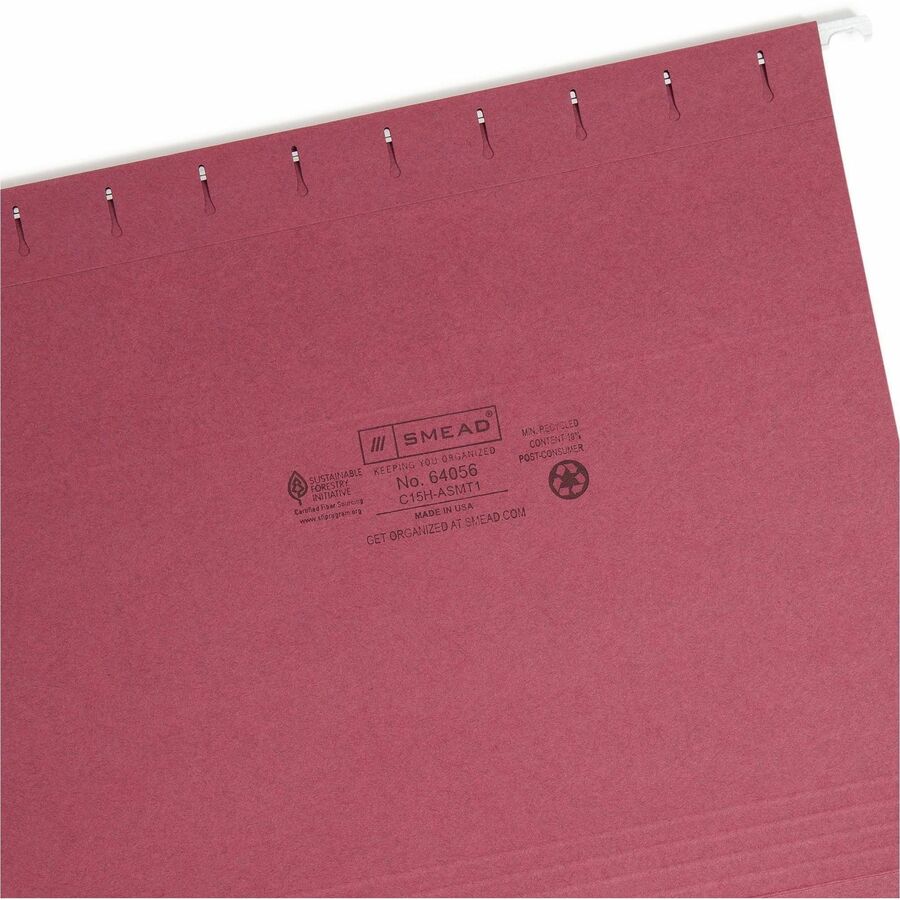 Colored Hanging File Folders with 1/5 Cut Tabs, Letter Size, 1/5-Cut Tabs, Assorted Jewel Tone Colors, 25/Box