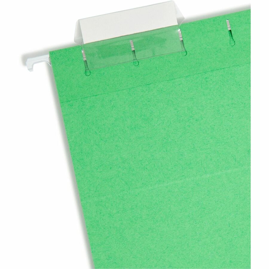 Colored Hanging File Folders with 1/5 Cut Tabs, Letter Size, 1/5-Cut Tabs, Green, 25/Box