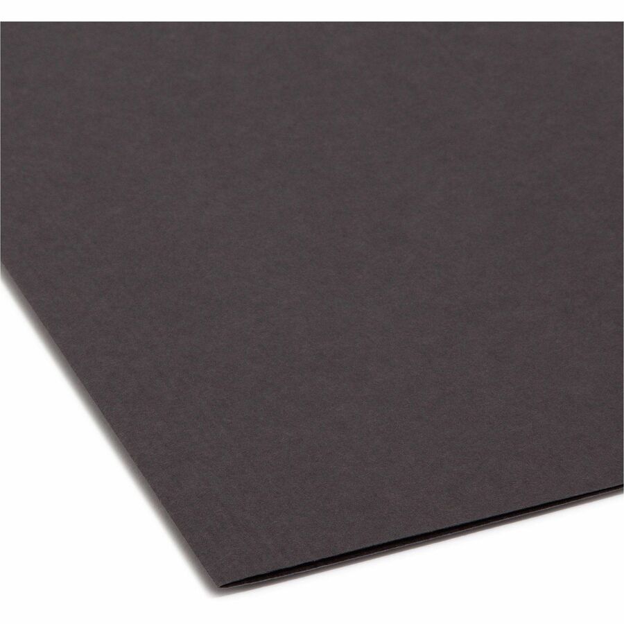 Colored Hanging File Folders with 1/5 Cut Tabs, Letter Size, 1/5-Cut Tabs, Black, 25/Box