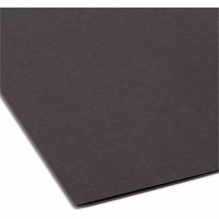 Colored Hanging File Folders with 1/5 Cut Tabs, Letter Size, 1/5-Cut Tabs, Black, 25/Box