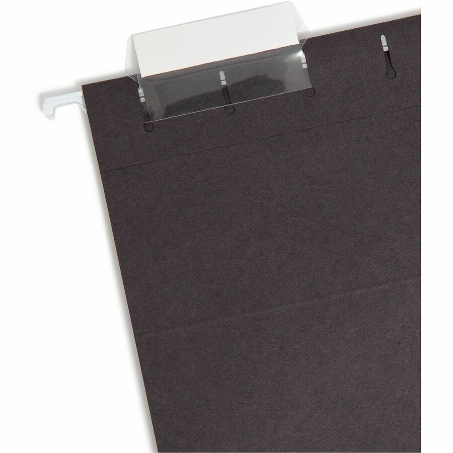 Colored Hanging File Folders with 1/5 Cut Tabs, Letter Size, 1/5-Cut Tabs, Black, 25/Box