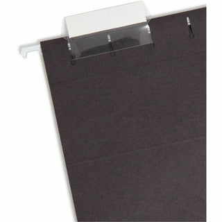 Colored Hanging File Folders with 1/5 Cut Tabs, Letter Size, 1/5-Cut Tabs, Black, 25/Box