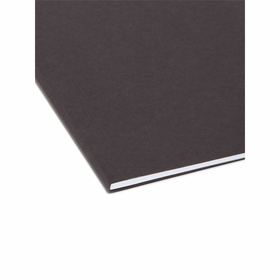 Colored Hanging File Folders with 1/5 Cut Tabs, Letter Size, 1/5-Cut Tabs, Black, 25/Box