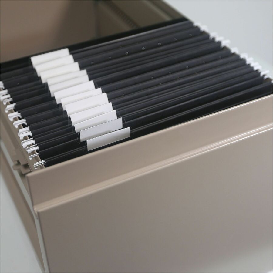Colored Hanging File Folders with 1/5 Cut Tabs, Letter Size, 1/5-Cut Tabs, Black, 25/Box