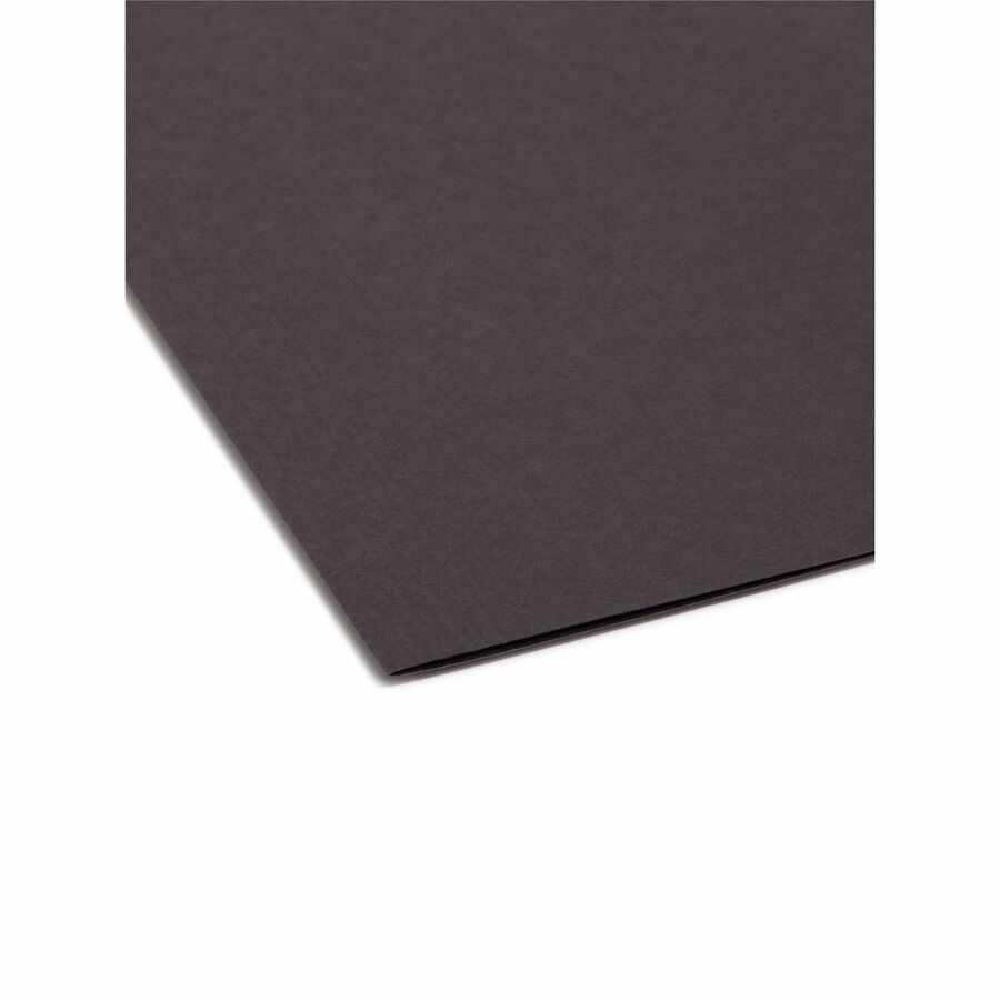 Colored Hanging File Folders with 1/5 Cut Tabs, Letter Size, 1/5-Cut Tabs, Black, 25/Box