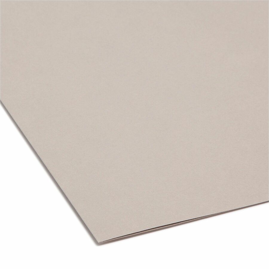 Colored Hanging File Folders with 1/5 Cut Tabs, Letter Size, 1/5-Cut Tabs, Gray, 25/Box