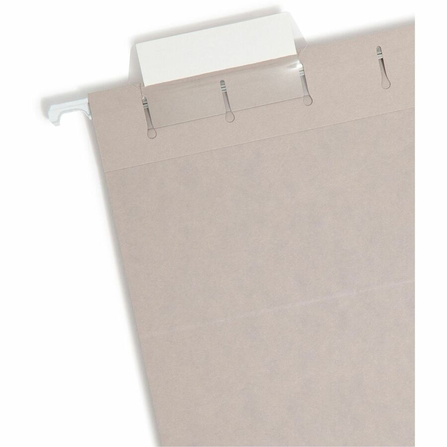 Colored Hanging File Folders with 1/5 Cut Tabs, Letter Size, 1/5-Cut Tabs, Gray, 25/Box