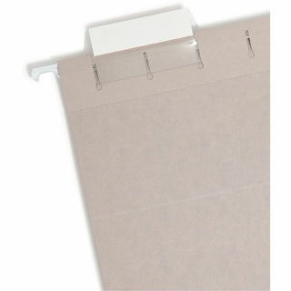 Colored Hanging File Folders with 1/5 Cut Tabs, Letter Size, 1/5-Cut Tabs, Gray, 25/Box
