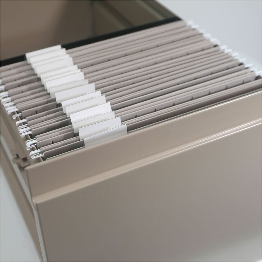 Colored Hanging File Folders with 1/5 Cut Tabs, Letter Size, 1/5-Cut Tabs, Gray, 25/Box