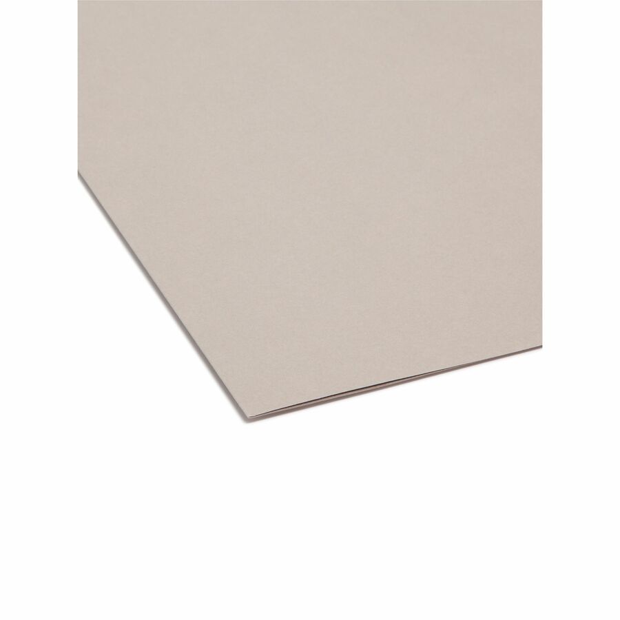 Colored Hanging File Folders with 1/5 Cut Tabs, Letter Size, 1/5-Cut Tabs, Gray, 25/Box