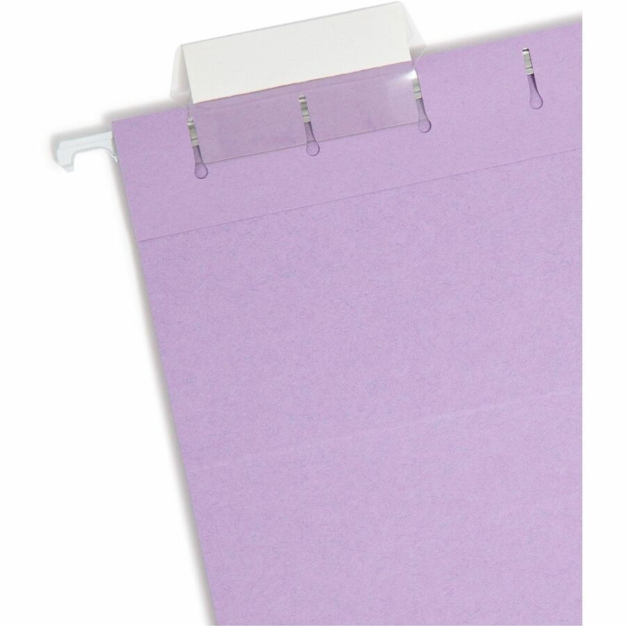 Colored Hanging File Folders with 1/5 Cut Tabs, Letter Size, 1/5-Cut Tabs, Lavender, 25/Box