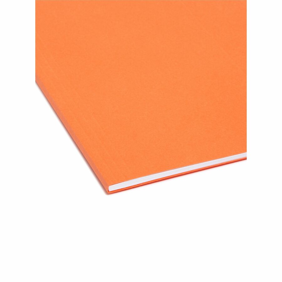 Colored Hanging File Folders with 1/5 Cut Tabs, Letter Size, 1/5-Cut Tabs, Orange, 25/Box