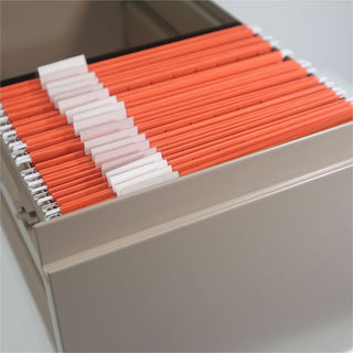 Colored Hanging File Folders with 1/5 Cut Tabs, Letter Size, 1/5-Cut Tabs, Orange, 25/Box