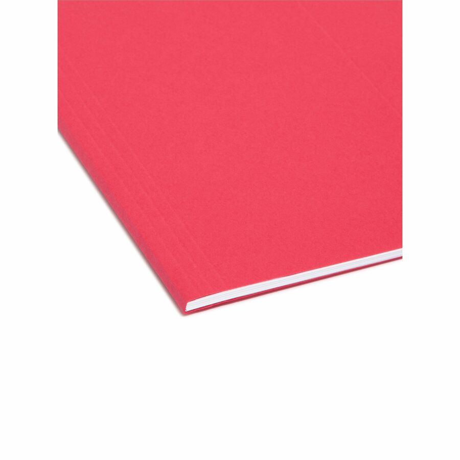 Colored Hanging File Folders with 1/5 Cut Tabs, Letter Size, 1/5-Cut Tabs, Red, 25/Box