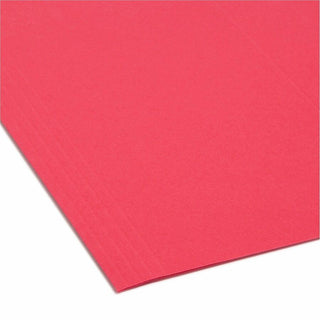 Colored Hanging File Folders with 1/5 Cut Tabs, Letter Size, 1/5-Cut Tabs, Red, 25/Box