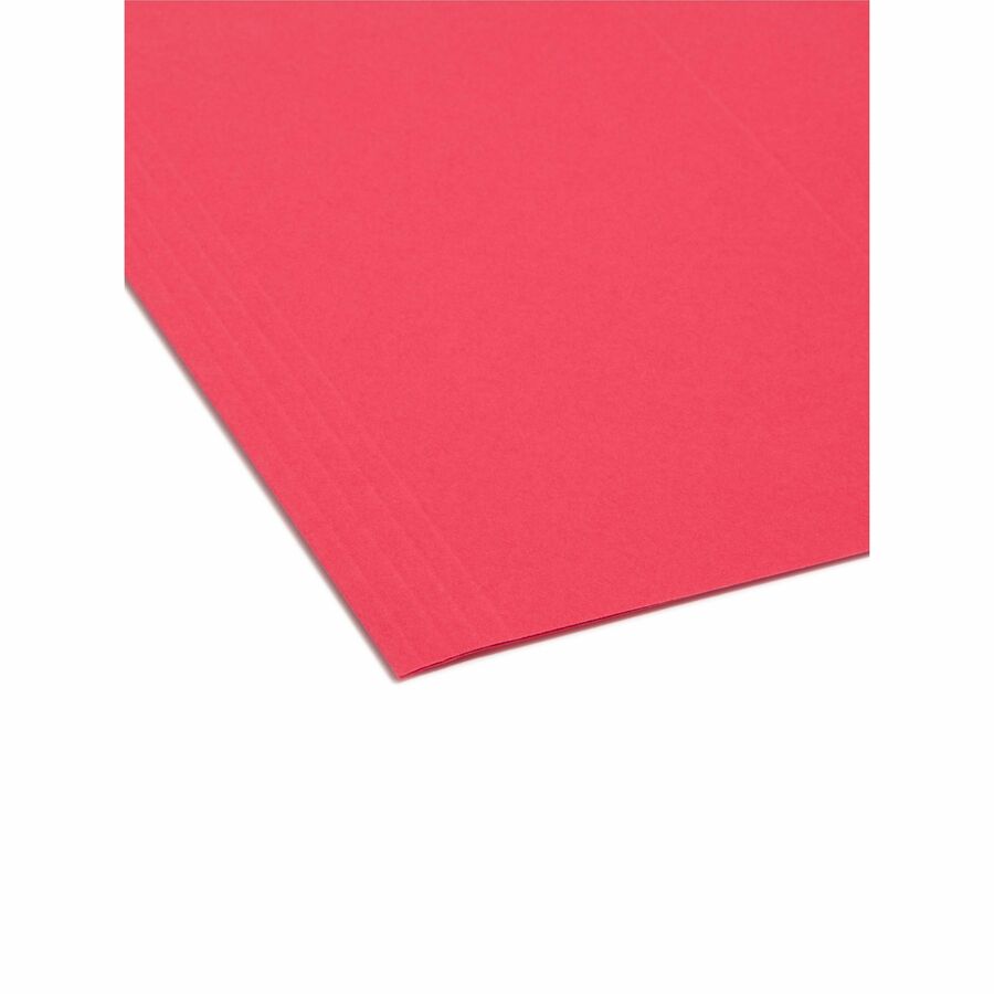 Colored Hanging File Folders with 1/5 Cut Tabs, Letter Size, 1/5-Cut Tabs, Red, 25/Box