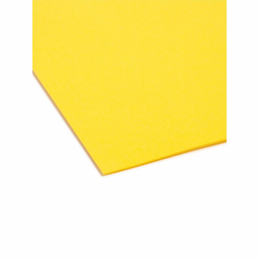 Colored Hanging File Folders with 1/5 Cut Tabs, Letter Size, 1/5-Cut Tabs, Yellow, 25/Box