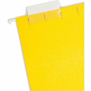 Colored Hanging File Folders with 1/5 Cut Tabs, Letter Size, 1/5-Cut Tabs, Yellow, 25/Box