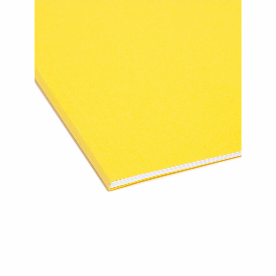 Colored Hanging File Folders with 1/5 Cut Tabs, Letter Size, 1/5-Cut Tabs, Yellow, 25/Box