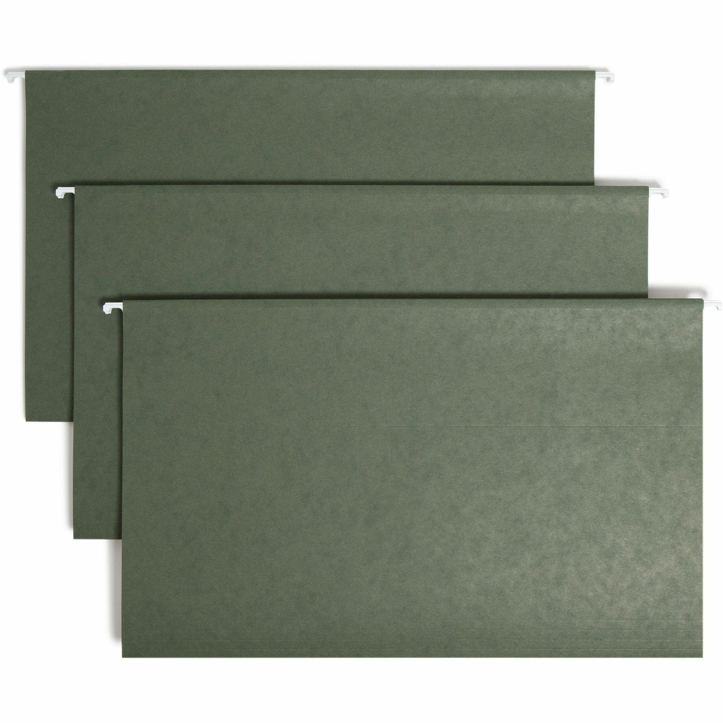 Hanging Folders, Legal Size, 1/3-Cut Tabs, Standard Green, 25/Box