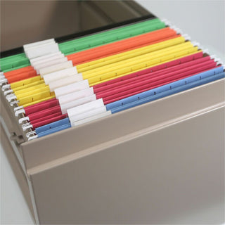 Colored Hanging File Folders with 1/5 Cut Tabs, Legal Size, 1/5-Cut Tabs, Assorted Colors, 25/Box