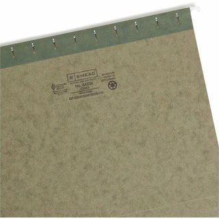 Box Bottom Hanging File Folders, 1" Capacity, Letter Size, Standard Green, 25/Box