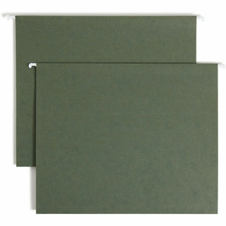 Box Bottom Hanging File Folders, 1" Capacity, Letter Size, Standard Green, 25/Box