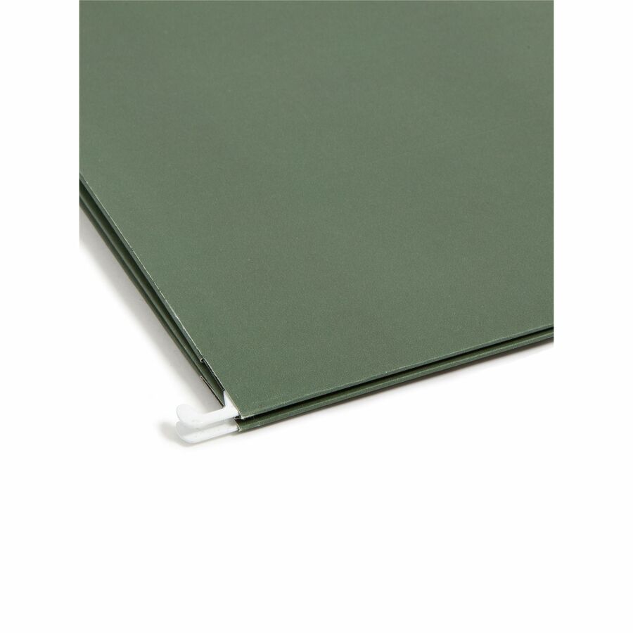 Hanging Pockets with Full-Height Gusset, 1 Section, 1.75" Capacity, Legal Size, Standard Green, 25/Box