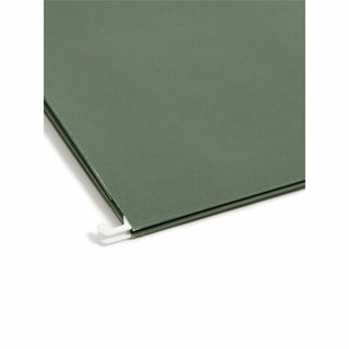 Hanging Pockets with Full-Height Gusset, 1 Section, 1.75" Capacity, Legal Size, Standard Green, 25/Box