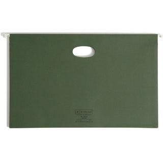 Hanging Pockets with Full-Height Gusset, 1 Section, 3.5" Capacity, Legal Size, Standard Green, 10/Box