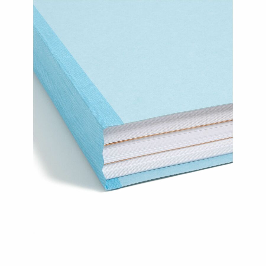 FasTab Hanging Pressboard Classification Folders, 2 Dividers, Letter Size, Blue