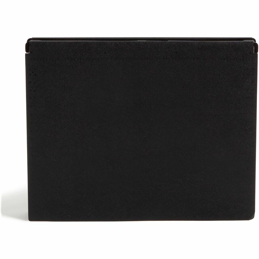 Smead Letter Expanding File - 8 1/2" x 11" - 7/8" Expansion - 13 Pocket(s) - 12 Divider(s) - Polypropylene - Black - 1 Each