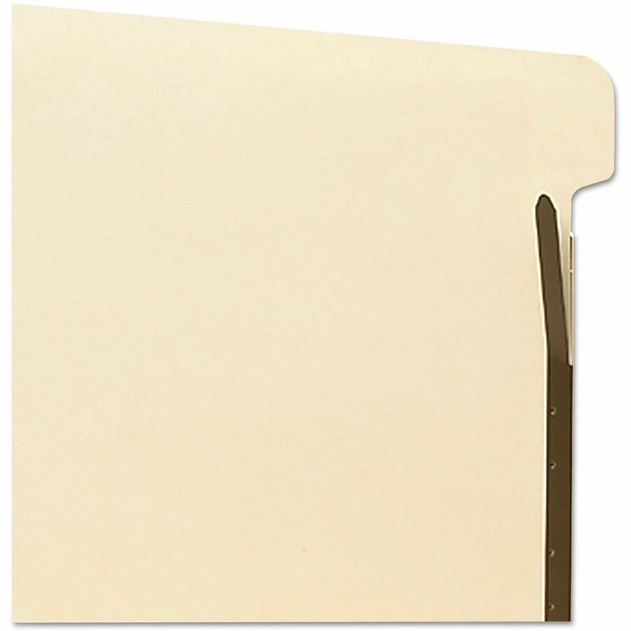 Self-Adhesive Folder Dividers with Twin-Prong Fasteners for Top/End Tab Folders, 1 Fastener, Letter Size, Manila, 25/Pack