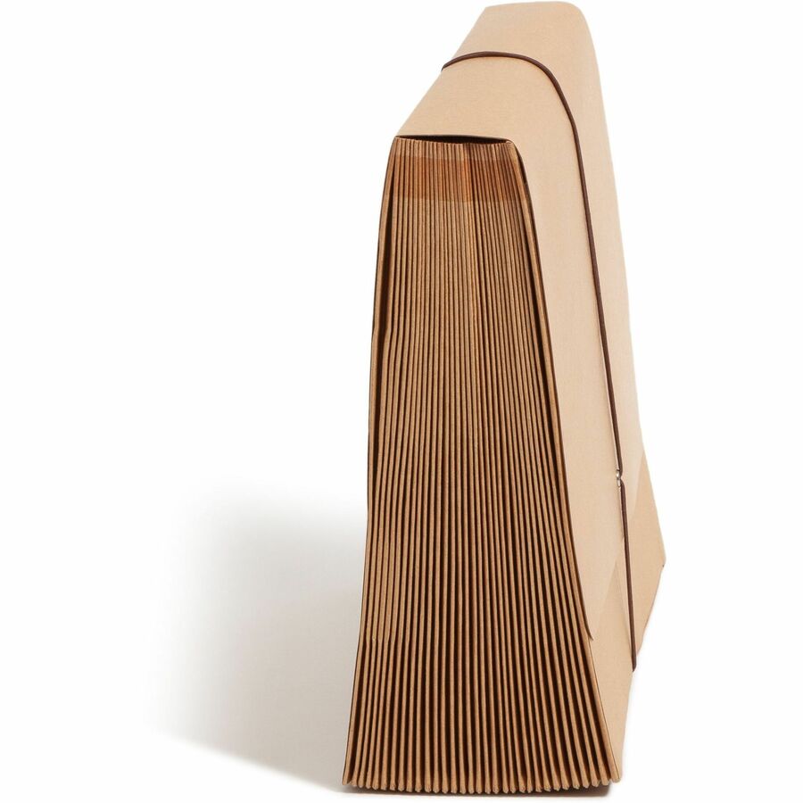 Indexed Expanding Kraft Files, 31 Sections, Elastic Cord Closure, 1/15-Cut Tabs, Letter Size, Kraft