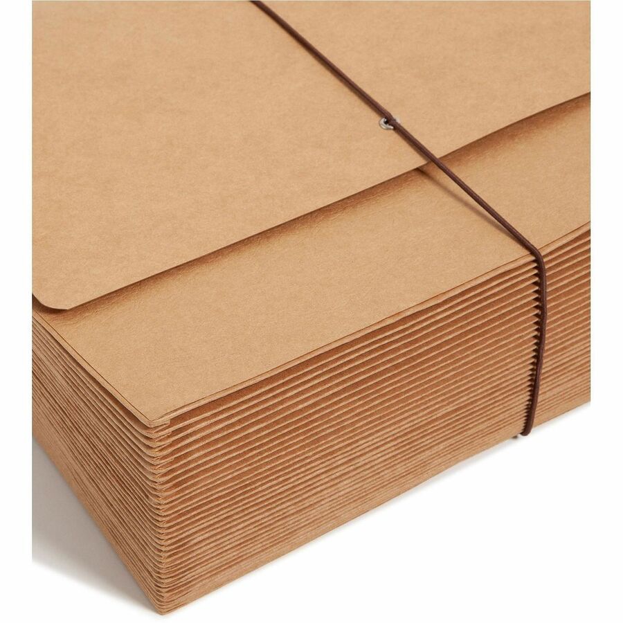 Indexed Expanding Kraft Files, 31 Sections, Elastic Cord Closure, 1/15-Cut Tabs, Letter Size, Kraft