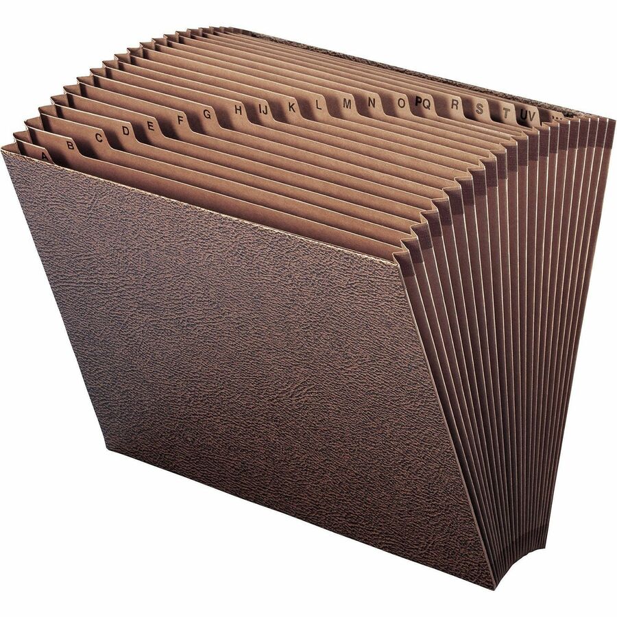 TUFF Expanding Open-Top Stadium File, 21 Sections, 1/21-Cut Tabs, Letter Size, Redrope