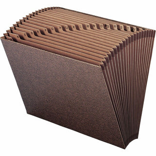 TUFF Expanding Open-Top Stadium File, 21 Sections, 1/21-Cut Tabs, Letter Size, Redrope