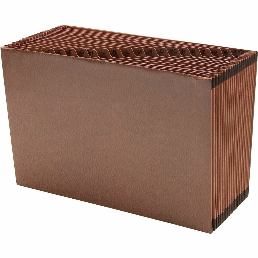 TUFF Expanding Open-Top Stadium File, 21 Sections, 1/21-Cut Tabs, Legal Size, Redrope