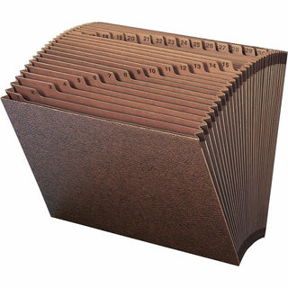 TUFF Expanding Open-Top Stadium File, 31 Sections, 1/31-Cut Tabs, Letter Size, Redrope