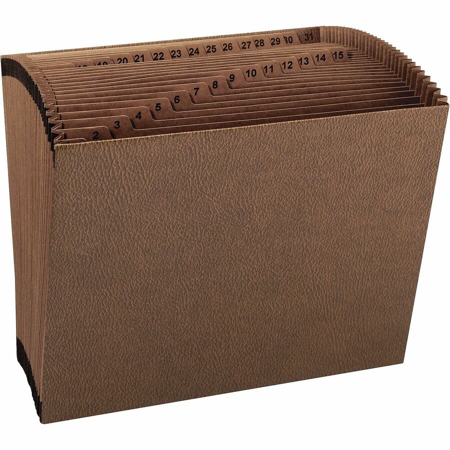 TUFF Expanding Open-Top Stadium File, 31 Sections, 1/31-Cut Tabs, Letter Size, Redrope