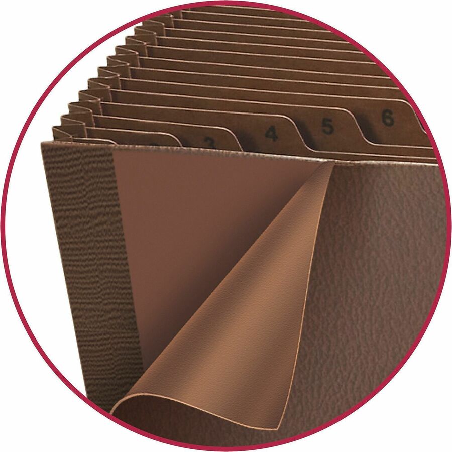 TUFF Expanding Open-Top Stadium File, 31 Sections, 1/31-Cut Tabs, Letter Size, Redrope