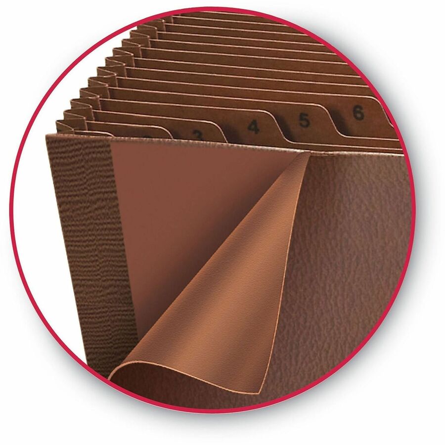 TUFF Expanding Open-Top Stadium File, 31 Sections, 1/31-Cut Tabs, Legal Size, Redrope