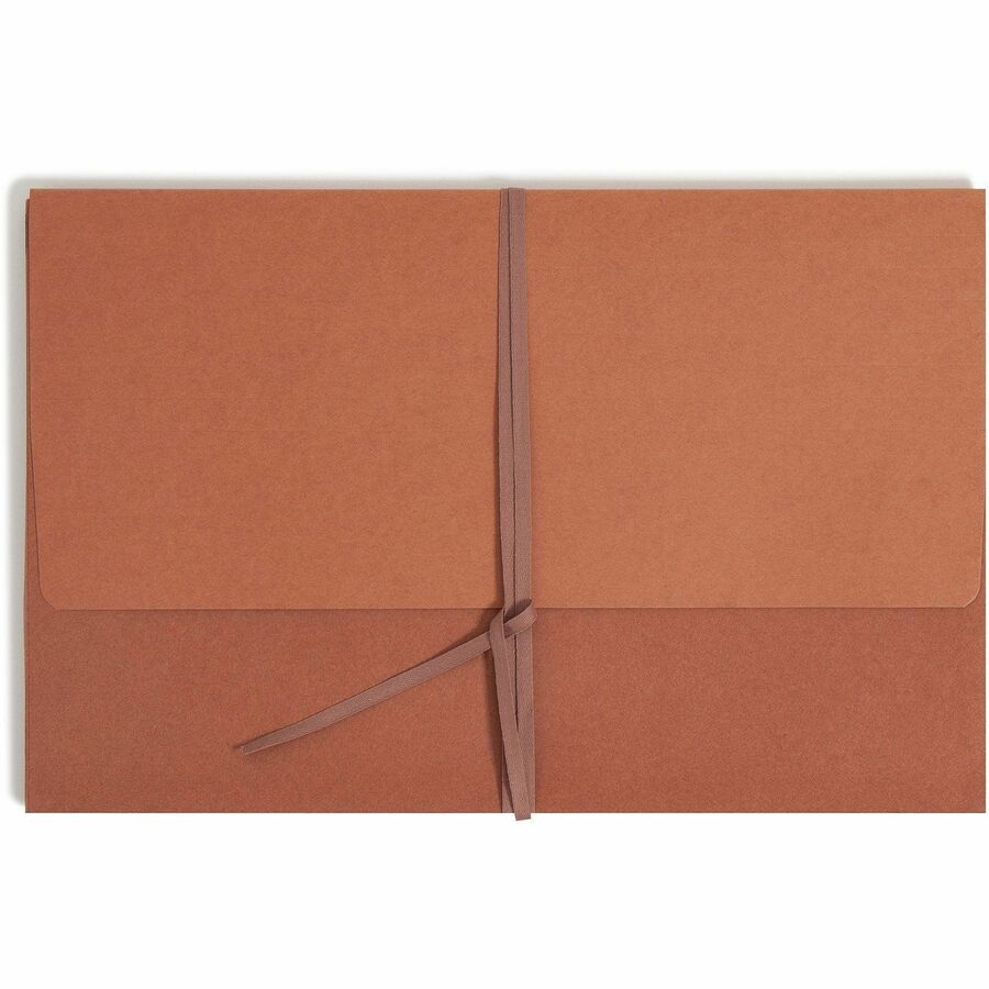 Redrope Expanding Wallets, 3.5" Expansion, 1 Section, Cloth Tie Closure, Legal Size (9.5" x 14.75"), Redrope