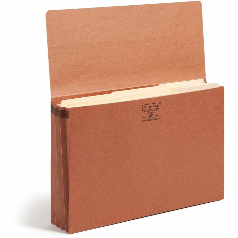 Redrope Expanding Wallets, 3.5" Expansion, 1 Section, Cloth Tie Closure, Legal Size (9.5" x 14.75"), Redrope
