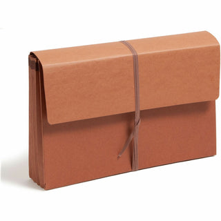 Redrope Expanding Wallets, 3.5" Expansion, 1 Section, Cloth Tie Closure, Legal Size (9.5" x 14.75"), Redrope