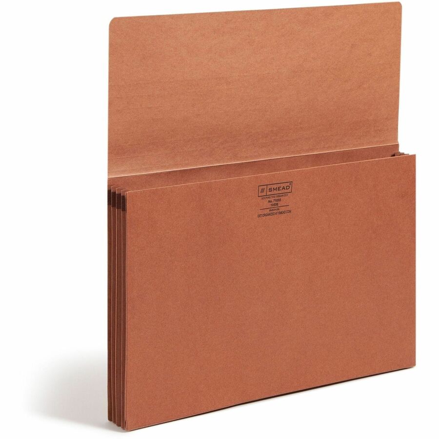 Redrope Expanding Wallets, 3.5" Expansion, 1 Section, Cloth Tie Closure, Legal Size (9.5" x 14.75"), Redrope