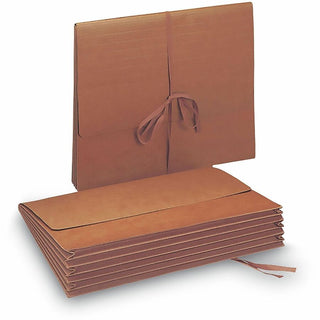 Redrope Expanding Wallets, 5.25" Expansion, 1 Section, Cloth Tie Closure, Letter Size, Redrope