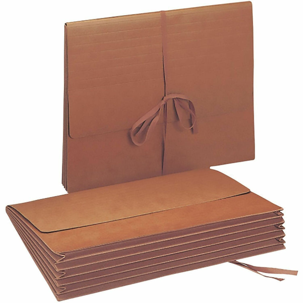 Redrope Expanding Wallets, 5.25" Expansion, 1 Section, Cloth Tie Closure, Letter Size, Redrope